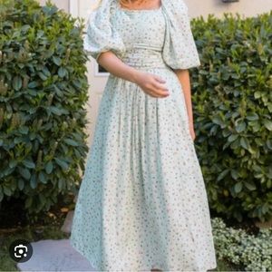 Ivy City Co Hazel Dress, size Large, green floral maxi dress